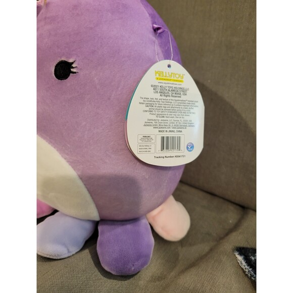 Squishmallow Violet the Octopus with Flower 8" Plush Stuffed Animal NWT - Picture 3 of 8